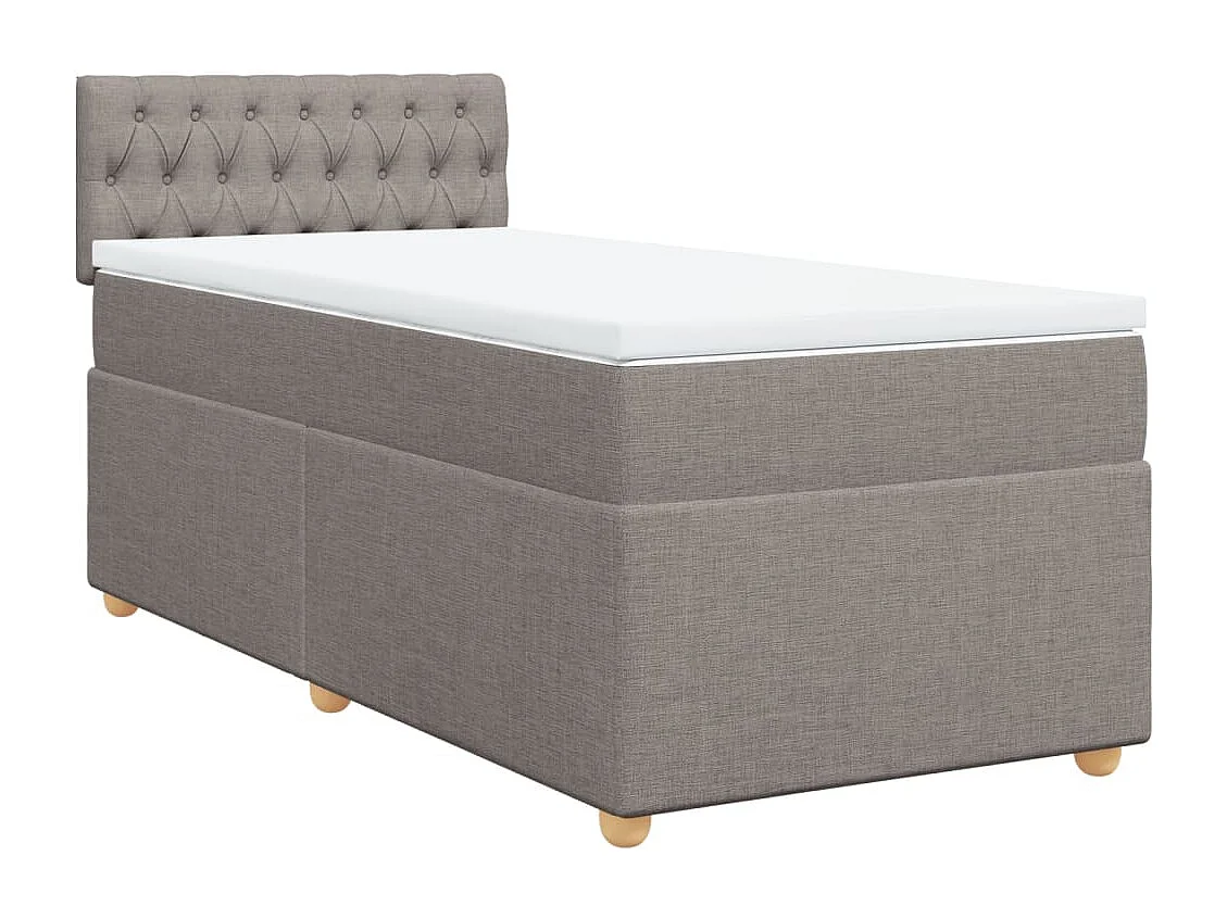 Boxspring met matras stof taupe 100x200 cm