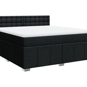 Boxspring met matras stof zwart 180×200 cm Boxspring met matras stof zwart 180×200 cm