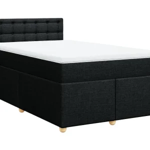 Boxspring met matras stof zwart 120×190 cm Boxspring met matras stof zwart 120×190 cm