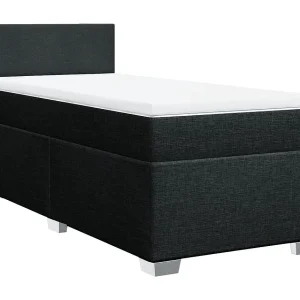 Boxspring met matras stof zwart 90×190 cm Boxspring met matras stof zwart 90×190 cm