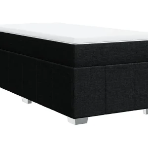 Boxspring met matras stof zwart 90×190 cm Boxspring met matras stof zwart 90×190 cm
