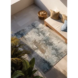 Buitentapijt – abstract – blauw / bruin – 160×230 cm – SALSA Buitentapijt – abstract – blauw / bruin – 160×230 cm – SALSA