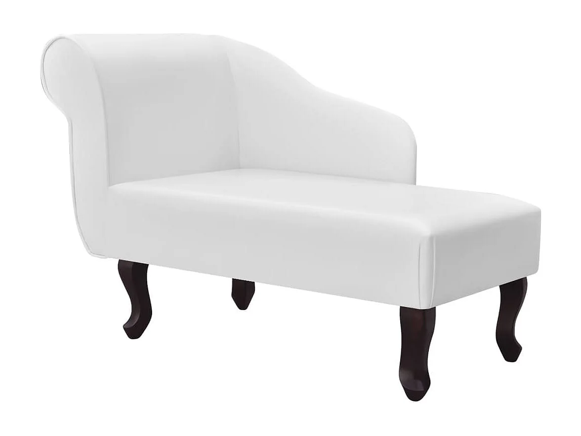 Chaise longue kunstleer wit