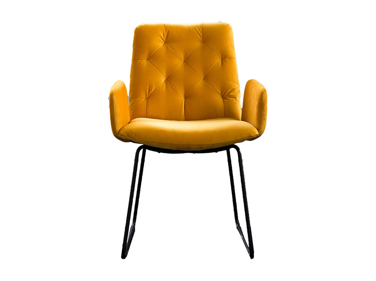 Leunstoel - Geel Fluweel - NEW CHARME