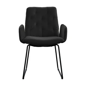Leunstoel – Zwart Fluweel – NEW CHARME