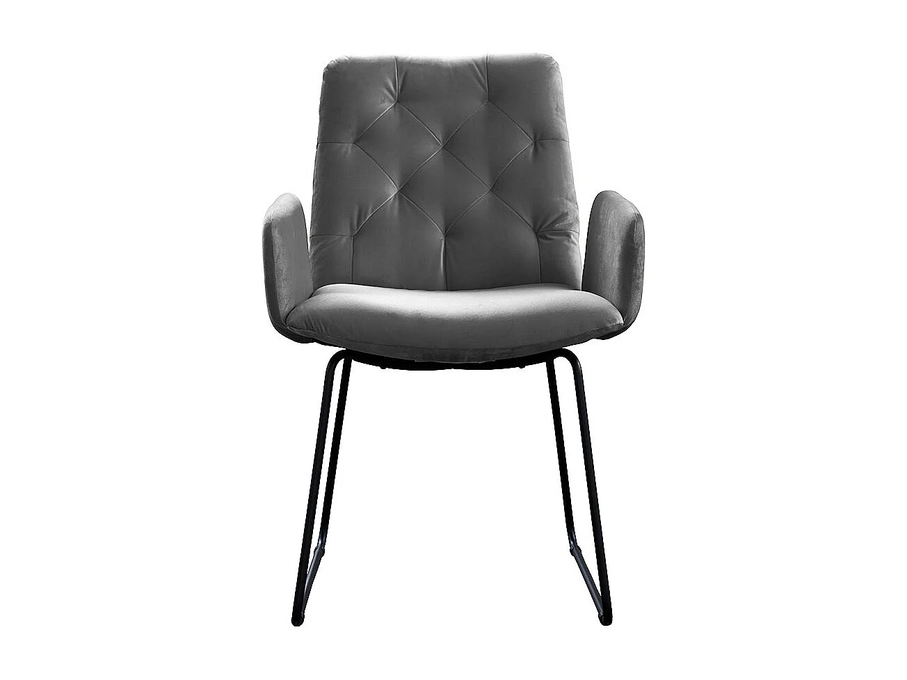Leunstoel - Grijs Fluweel - NEW CHARME