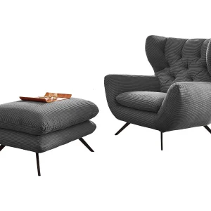 Oorfauteuil – Grijs Koord – CHARME Oorfauteuil – Grijs Koord – CHARME
