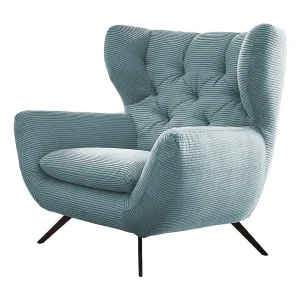 Oorfauteuil – Lichtblauw Koord – CHARME Oorfauteuil – Lichtblauw Koord – CHARME