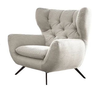 Oorfauteuil – Crème wit Koord – CHARME Oorfauteuil – Crème wit Koord – CHARME