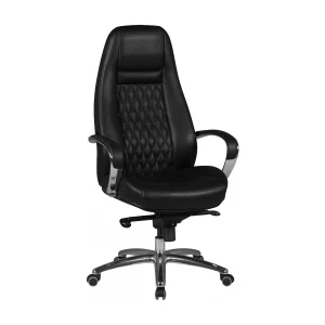 bureaustoel AUSTIN echt leer zwarte bureaustoel 120KG bureaustoel AUSTIN echt leer zwarte bureaustoel 120KG