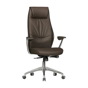 bureaustoel echt leer bruin bureaustoel X-XL 120 kg