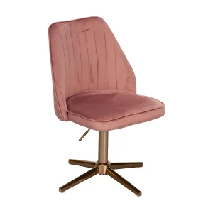 Bureaustoel Roze Fluweel Design Draaistoel met