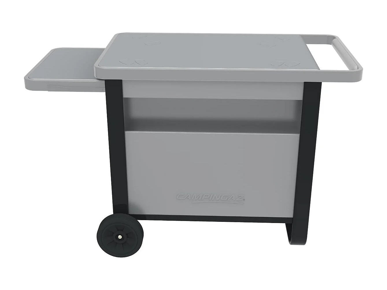 Campingaz Deluxe Chariot voor Plancha en BBQ Attitude, Grijs, 2 Wielen, Gasfles Verberging