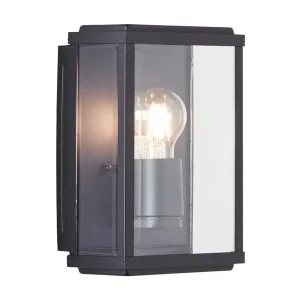 BRILLIANT GAIA Buitenwandlamp – Zwart Metaal/Glas – E27 60W