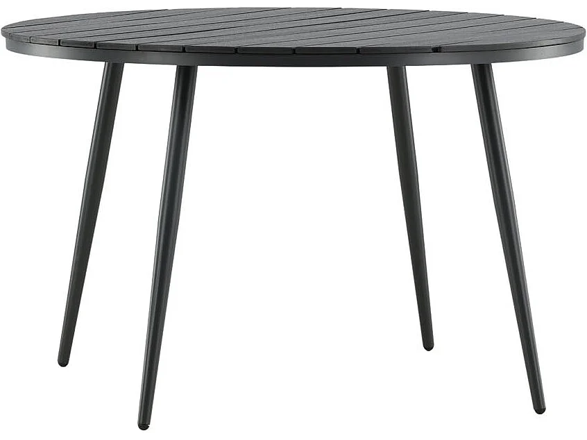 Break eettafel tuin Ø120cm zwart.