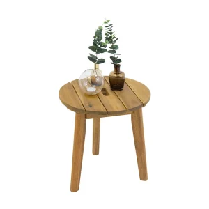 Chania bijzettafel tuin Ø40cm acacia. Chania bijzettafel tuin Ø40cm acacia.