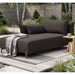 Chaise longue voor terras en tuin, Sunlight-stof, grafiet, links, SUNMEE Chaise longue voor terras en tuin, Sunlight-stof, grafiet, links, SUNMEE