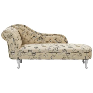 Linkszijdige chaise longue NIMES Stof Beige