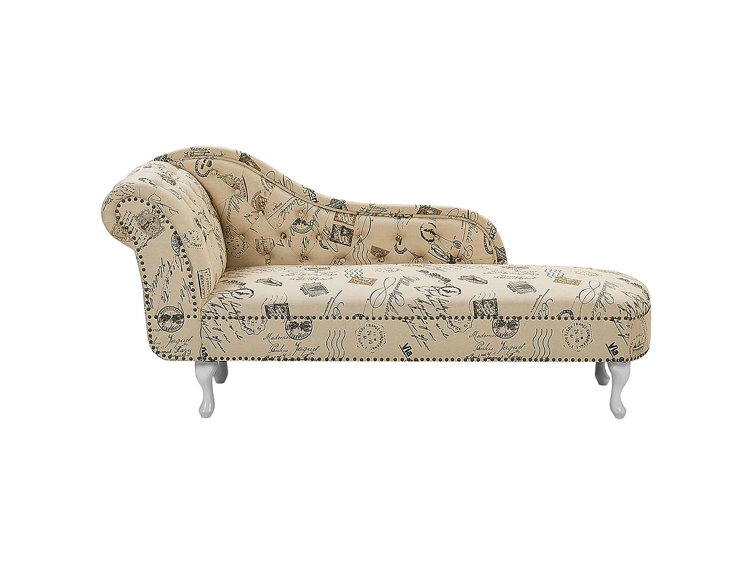 Linkszijdige chaise longue NIMES Stof Beige