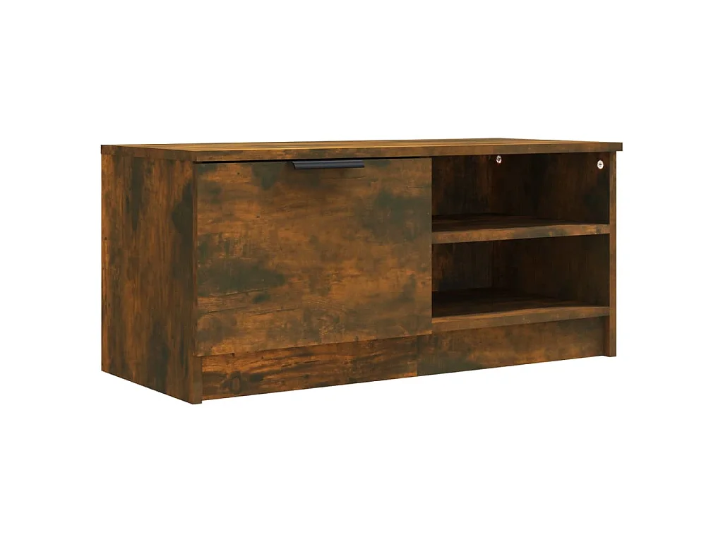 Bryvra Tv-meubel 80x35x36,5 cm bewerkt hout gerookt eikenkleurig