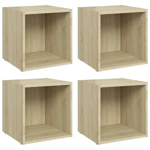 Cape Canaveral Tv-meubelen 4 st 37x35x37 cm bewerkt hout sonoma eikenkleurig Cape Canaveral Tv-meubelen 4 st 37x35x37 cm bewerkt hout sonoma eikenkleurig
