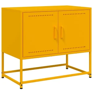 Cerlan Tv-meubel 68,5x39x60,5 cm staal mosterdgeel Cerlan Tv-meubel 68,5x39x60,5 cm staal mosterdgeel