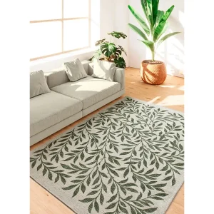 Buitentapijt – bloemmotieven – groen – 120×170 cm – LUA Buitentapijt – bloemmotieven – groen – 120×170 cm – LUA