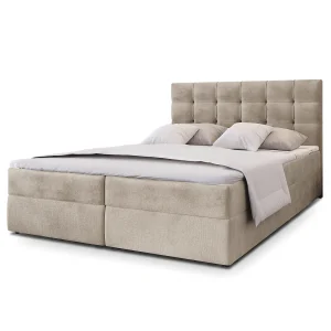 Boxspringbed GLOS 180×200 cm Set met hoofdbord, bedbodem en matras, Beige Boxspringbed GLOS 180×200 cm Set met hoofdbord, bedbodem en matras, Beige