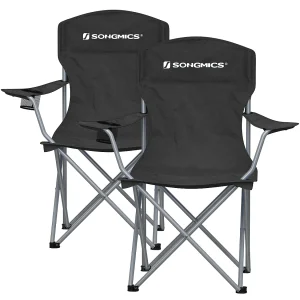 Campingstoel 76×51,5×95,5 cm zwart Campingstoel 76×51,5×95,5 cm zwart