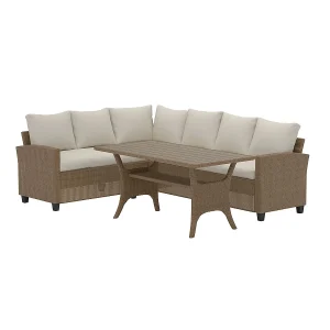 Brentwood Hoekbank Set 6 Plaatsen 240cm Beige Tuin Dining Set Brentwood Hoekbank Set 6 Plaatsen 240cm Beige Tuin Dining Set