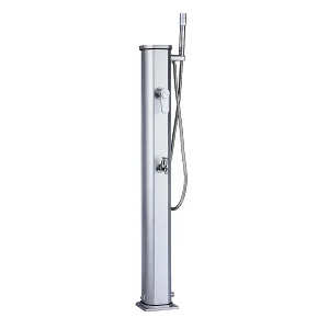 Buitendouche op zonne-energie Jolly Go Formidra 20L 24x26x120cm Aluminium – Afneembare douchekop, mengkraan en voetspoeling 24x26x120cm