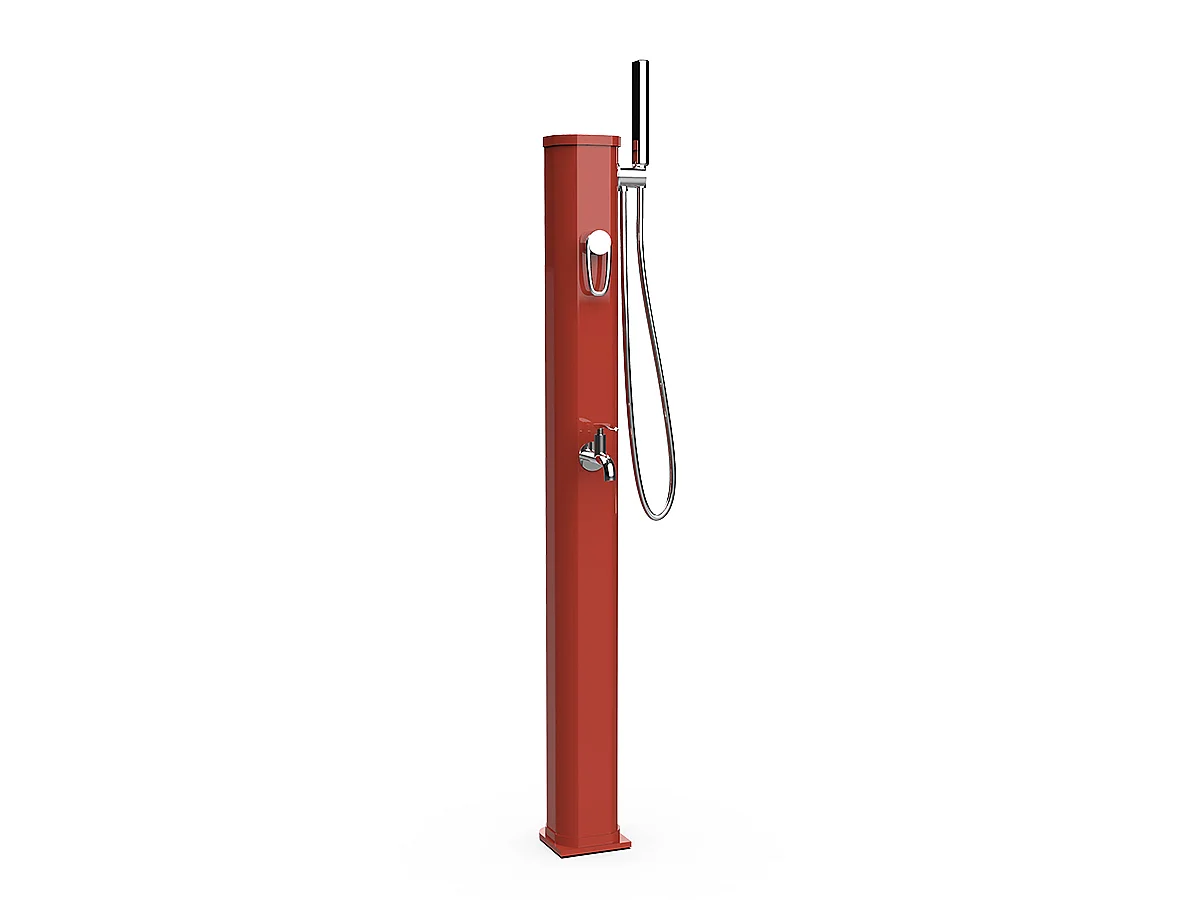 Buitendouche op zonne-energie Jolly Go Formidra 20L Aluminium - 24x26x120cm - Afneembare douchekop, Mixer en Voetspoeling