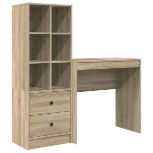Bureau met lade met plank met opslag 2 pcs Sonoma Eiken Bureau met lade met plank met opslag 2 pcs Sonoma Eiken