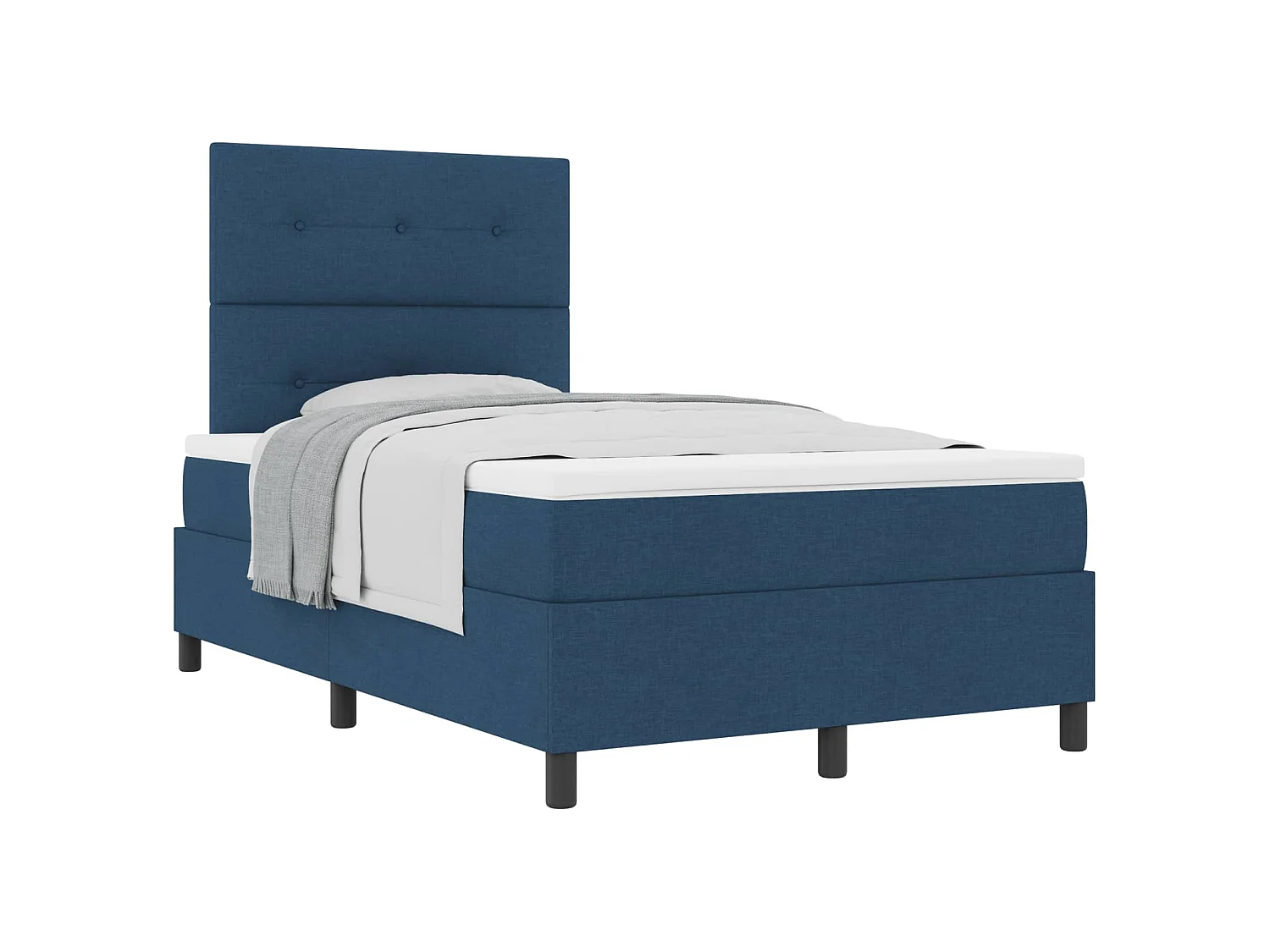 Boxspringbed met matras met hoofdeinde Blauw 120 x 200 cm Stof