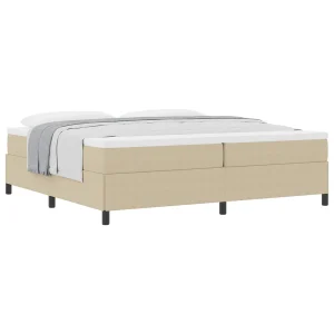 Boxspringbed Grijs groen 200 x 200 cm Katoen Stof Boxspringbed Grijs groen 200 x 200 cm Katoen Stof