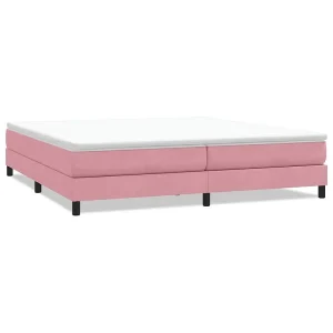 Boxspring zonder matras fluweel roze 200×220 cm Boxspring zonder matras fluweel roze 200×220 cm