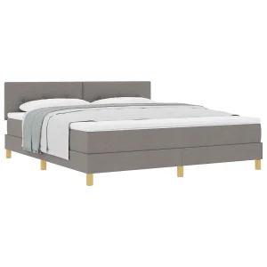Boxspringbed met kussen met hoofdeinde Taupe 180 x 200 cm Stof Boxspringbed met kussen met hoofdeinde Taupe 180 x 200 cm Stof