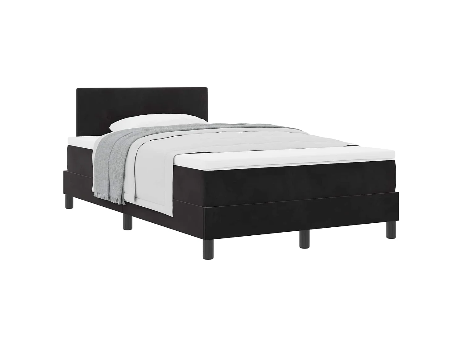 Boxspringbed met matras Zwart 120 x 200 cm Fluweel