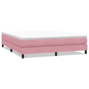 Boxspring zonder matras fluweel roze 180×210 cm Boxspring zonder matras fluweel roze 180×210 cm