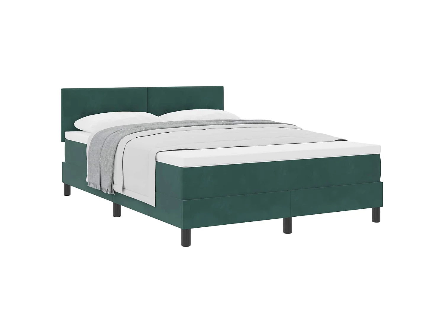 Boxspringbed met matras Donkergroen 140 x 200 cm Fluweel
