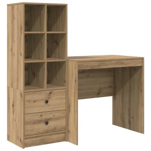 Bureau met lade met plank met opslag 2 pcs Artisan Eiken Bureau met lade met plank met opslag 2 pcs Artisan Eiken
