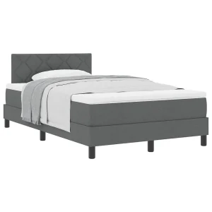 Boxspringbed met hoofdeinde Donkergrijs 120 x 190 cm Stof Boxspringbed met hoofdeinde Donkergrijs 120 x 190 cm Stof