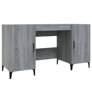 Bureau 140x50x75 cm bewerkt hout grijs sonoma eikenkleurig Bureau 140x50x75 cm bewerkt hout grijs sonoma eikenkleurig