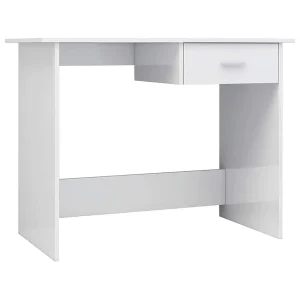 Bureau 100x50x76 cm bewerkt hout hoogglans wit Bureau 100x50x76 cm bewerkt hout hoogglans wit