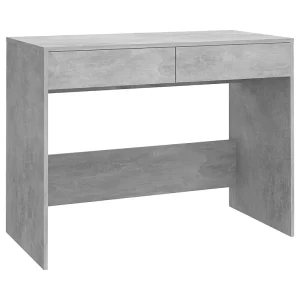 Bureau 101x50x76,5 cm bewerkt hout betongrijs Bureau 101x50x76,5 cm bewerkt hout betongrijs
