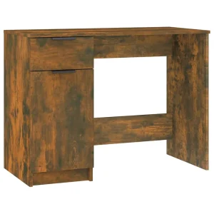 Bureau 100x50x75 cm bewerkt hout gerookt eikenkleurig Bureau 100x50x75 cm bewerkt hout gerookt eikenkleurig
