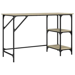 Bureau 120x50x75 cm metaal en bewerkt hout sonoma eikenkleurig Bureau 120x50x75 cm metaal en bewerkt hout sonoma eikenkleurig