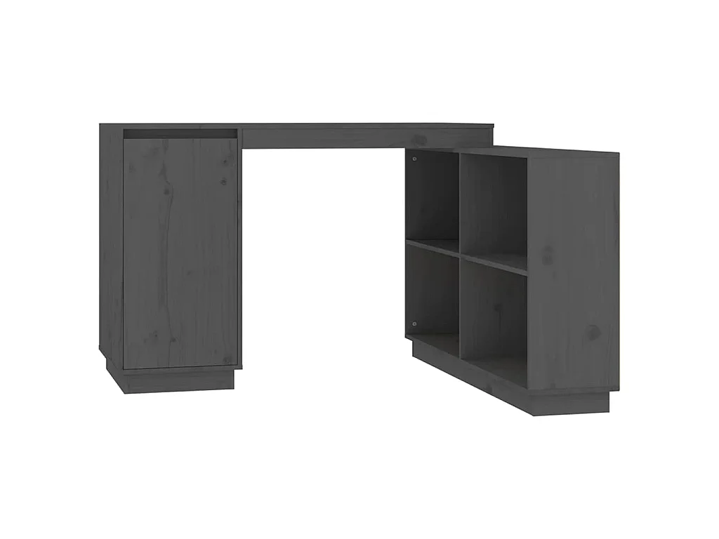 Bureau 110x50x75 cm massief grenenhout grijs