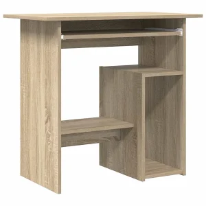 Bureau 80x45x74 cm bewerkt hout sonoma eikenkleurig Bureau 80x45x74 cm bewerkt hout sonoma eikenkleurig