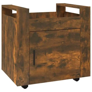 Bureaukastje 60x45x60 cm bewerkt hout gerookt eikenkleurig Bureaukastje 60x45x60 cm bewerkt hout gerookt eikenkleurig